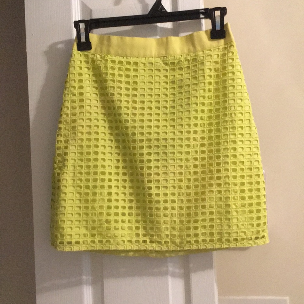 Anne Taylor Loft yellow/ green skirt